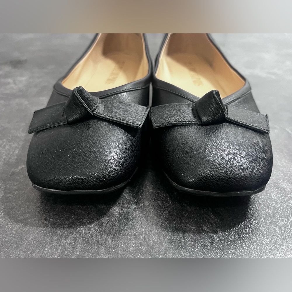 Dream Pairs Low Wedge Dressy Flats Square Toe Black Size 8.5 - Picture 3 of 13